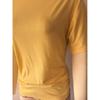 2026 Women's Casual Fashion Solid Color Pleated Round Neck Short Sleeve Slim Fit Summer T-Shirt Top