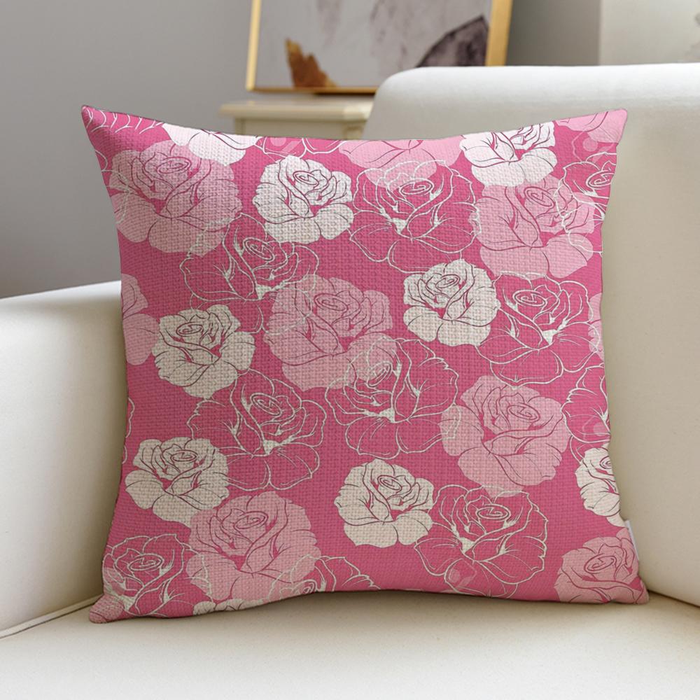 Dreamy RRetro Rose FantasyS Cushion Cover Pcs Linen Throw Pillow Covers x x Modern Home Decor