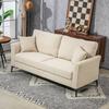 2-Seater Sofa with Linen Look, Thick Padding, Up To 360 Kg, 179 X 80 X 89 Cm, Beige