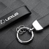 Car Luxury Leather Keychain Key Ring With Lexus Logo Accessories For LS LC IS350 ES300h ES300 IS250 IS220d NX350h RX GS350 LX570