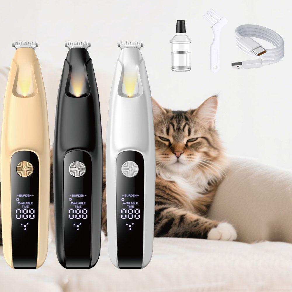LCD Display Dog Paw Trimmer LED Electric Dog Hair Remover Professional Pet Paw Hair Clippers  Home