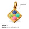 Cute Colorful Oil Dripping Small Pendant Multi-Style Cartoon Pendant Rainbow Smiley Face Love Diy Jewelry Accessories