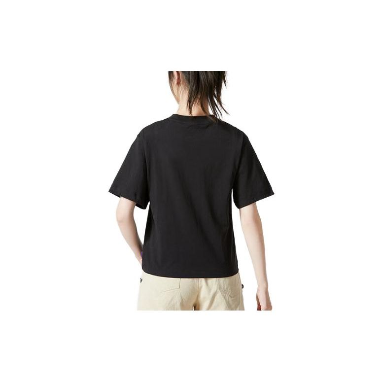 Puma Americké retro tričko s krátkým rukávem a potiskem loga, s kulatým výstřihem, dámské, černé 676682-01