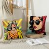 Fashion Pop Comic Portrait Pillow Case Home Decoration Cushion Cover Suitable For Bedroom Car Office Sofa