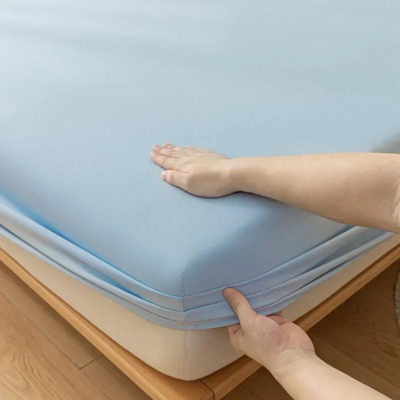 Elastic Bed Linens Waterproof Bed Fitted Sheet Bed Mattress Cover Bed Protector Cover Non Slip Adjustable Mattress Covers