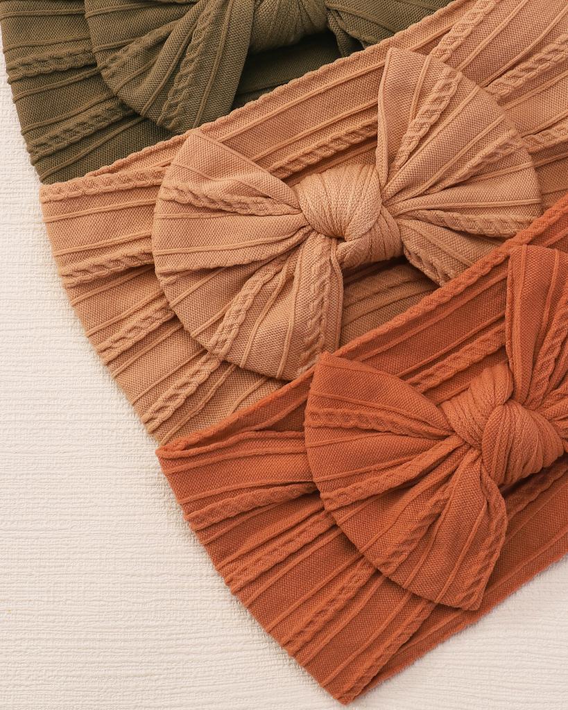 PANTONE Solid Color Bows Headband for Baby Girls Elastic Hair Band Cotton Bowknot Turban Kids Headwear Baby Hair Accessories