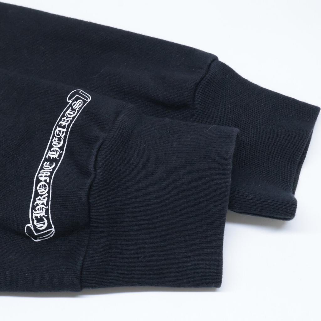 CHROME HEARTS Hufeisen Dolch Reißverschluss Hoodie Oberteile M Schwarz Gebraucht