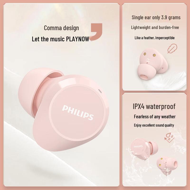 Philips Prawdziwie bezprzewodowe słuchawki Bluetooth TAT1209
