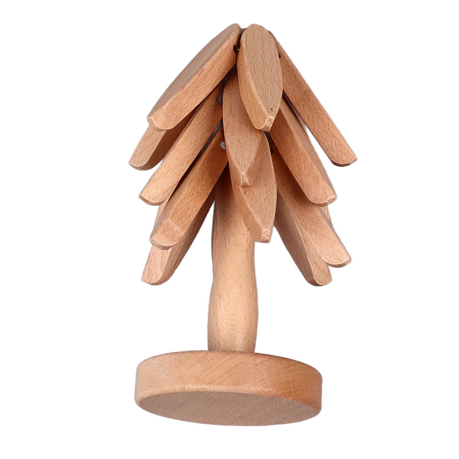 

3 шт. Подставка под горячее деревянная в форме дерева Подставка под горячее из термостойкого бука бежевый