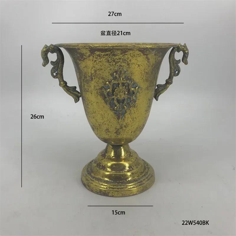 Retro Classic Metal Iron Art Flower Pot Wedding Celebration Holiday Party  Flower Arrangement Decoration Take Pictures Props