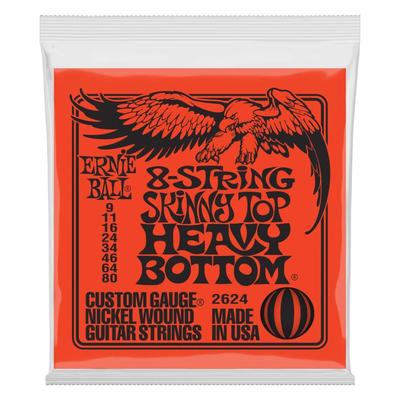 2624 Electric Guitar Strings 8 Strings SKINNY TOP HEAVY BOTTOM SLINKY Skinny [Genuine] (09-80) 8-STRING Top/Heavy Bottom/Slinky