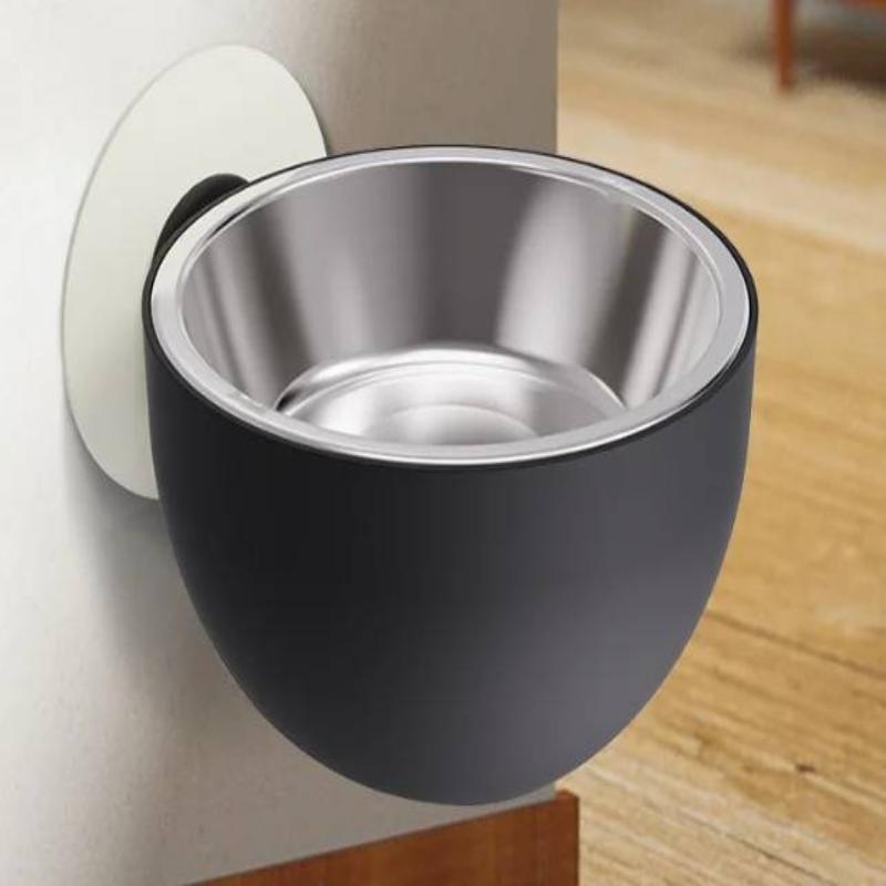 

Magnetic Wall-Mounted Stainless Steel Dog Bowl, Anti-Spill Pet Food Bowl, Elevated Cat Bowl, Dishwasher Safe, Rust-Proof black