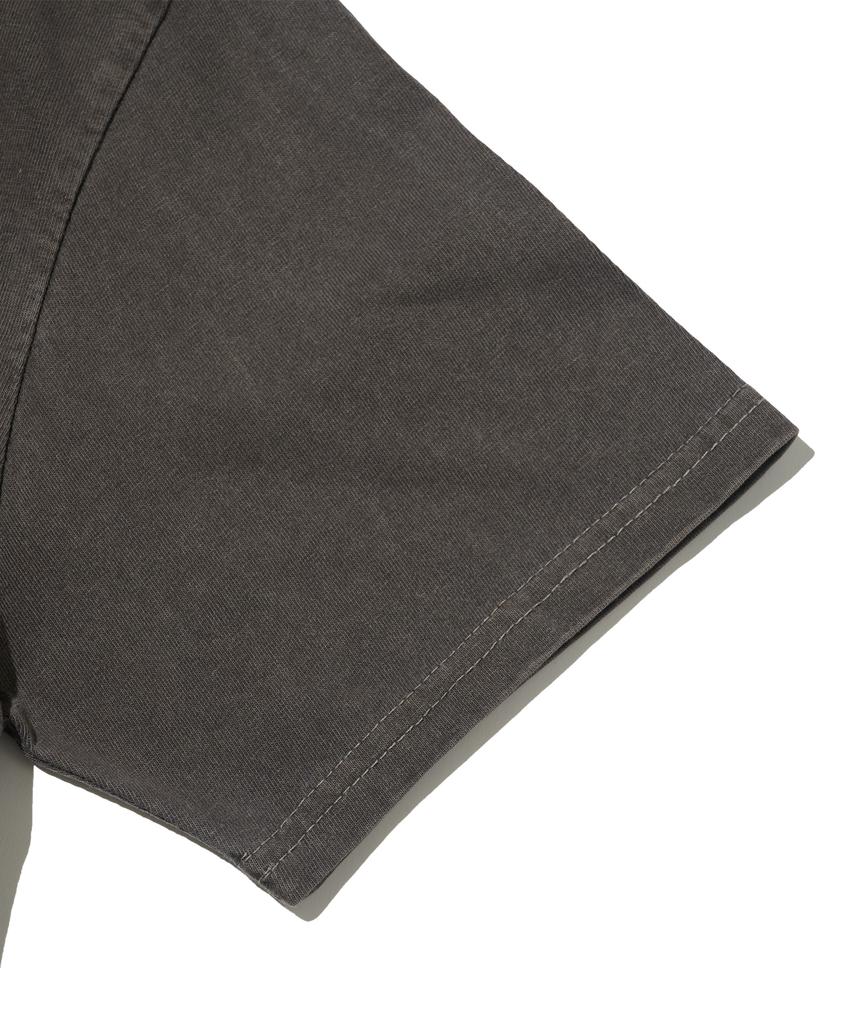 OTHERFITS Pigment Plain Crop Short Sleeve Tee (Brown)