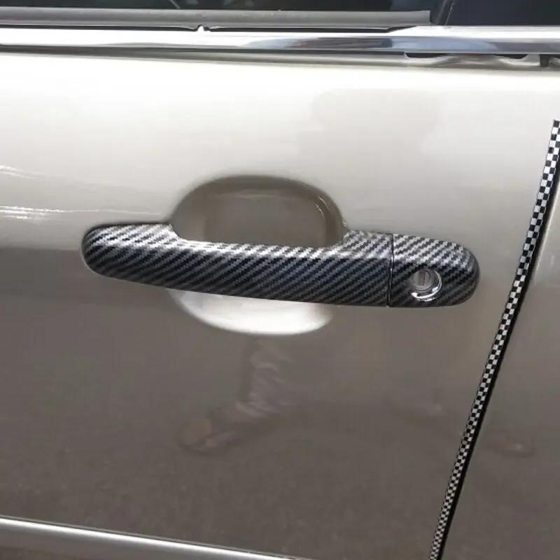 Door Handle Cover For Subaru Justy Chrome Carbon Fiber Car Trim Car Styling Accessories Overlay Sticker