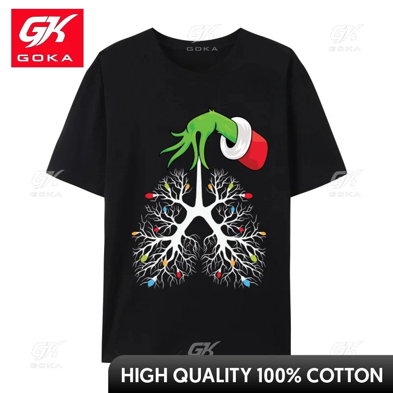 

Christmas Nurse Respiratory Therapist Lung Lights FunnyxMas TShirt Tee Top Camisas Unisex Casual Clothing Gift Newest TShirt 4XL