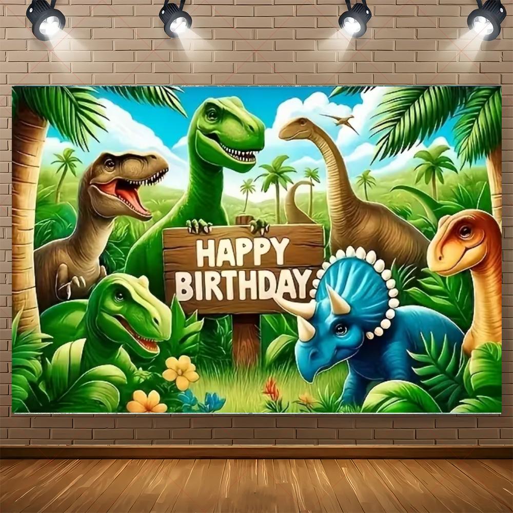 Jurassic Dinosaur Theme Birthday Party Decorations Backdrop Dinosaur Jungle Supplies Background Poster Photography Prop Kid Gift