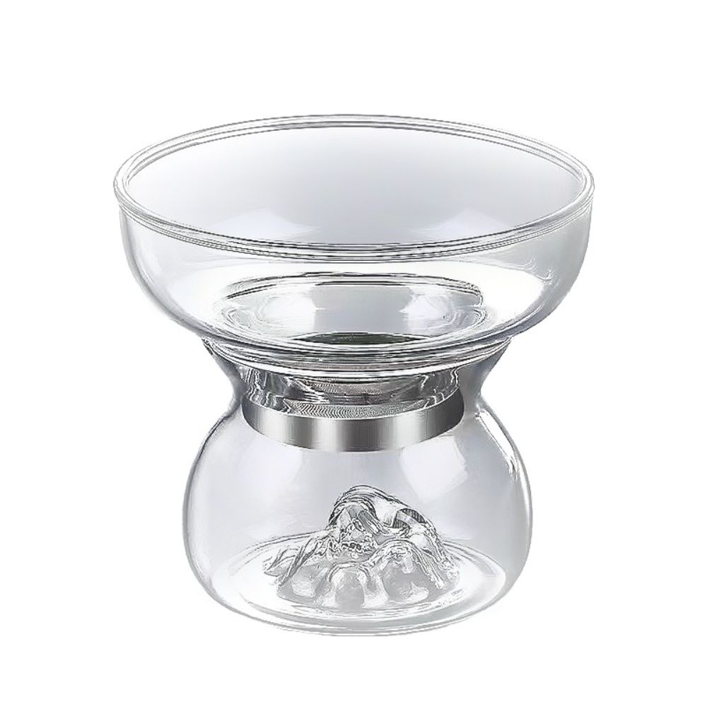 

Стеклянный фильтр для чая в форме горы, японский стиль, набор для чая кунг-фу, сепаратор чая и воды, чайная посуда прозрачный