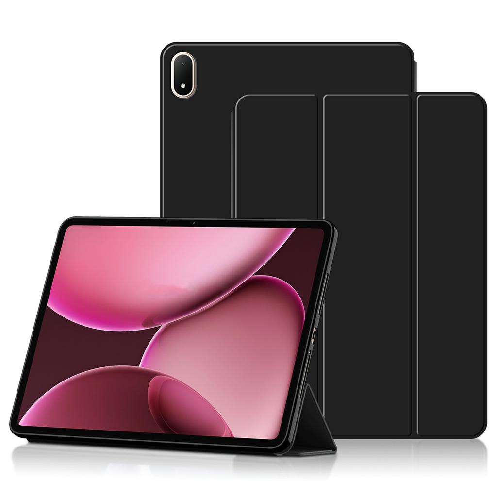 For Oppo Pad 4 Pro Case PU Leather TPU Back Trifold Stand Tablet Cover