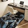 Spooky Skeleton Guitarist Chair Mat: Office Carpet with Gothic Vibes, Perfect for Home Decor and Gift Ideas Fits All Rooms