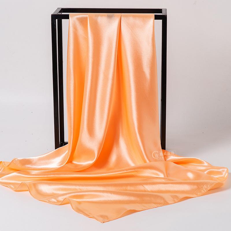 Spring/Summer New Women'S Silk Scarf 90 * 90cm Simulated Silk Twill Square Scarf Fashion Printed Large Square Scarf Professional Scarf