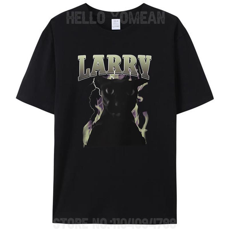 Funny Evil Larry Cat Dank Brainrot Silly Cat Meme Sarcastic Unisex Cotton T-Shirt Women Men's Tee Tops
