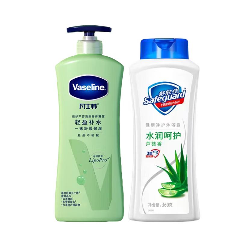 Vaseline Aloe Fresh Body Lotion & Shower Gel Duo
