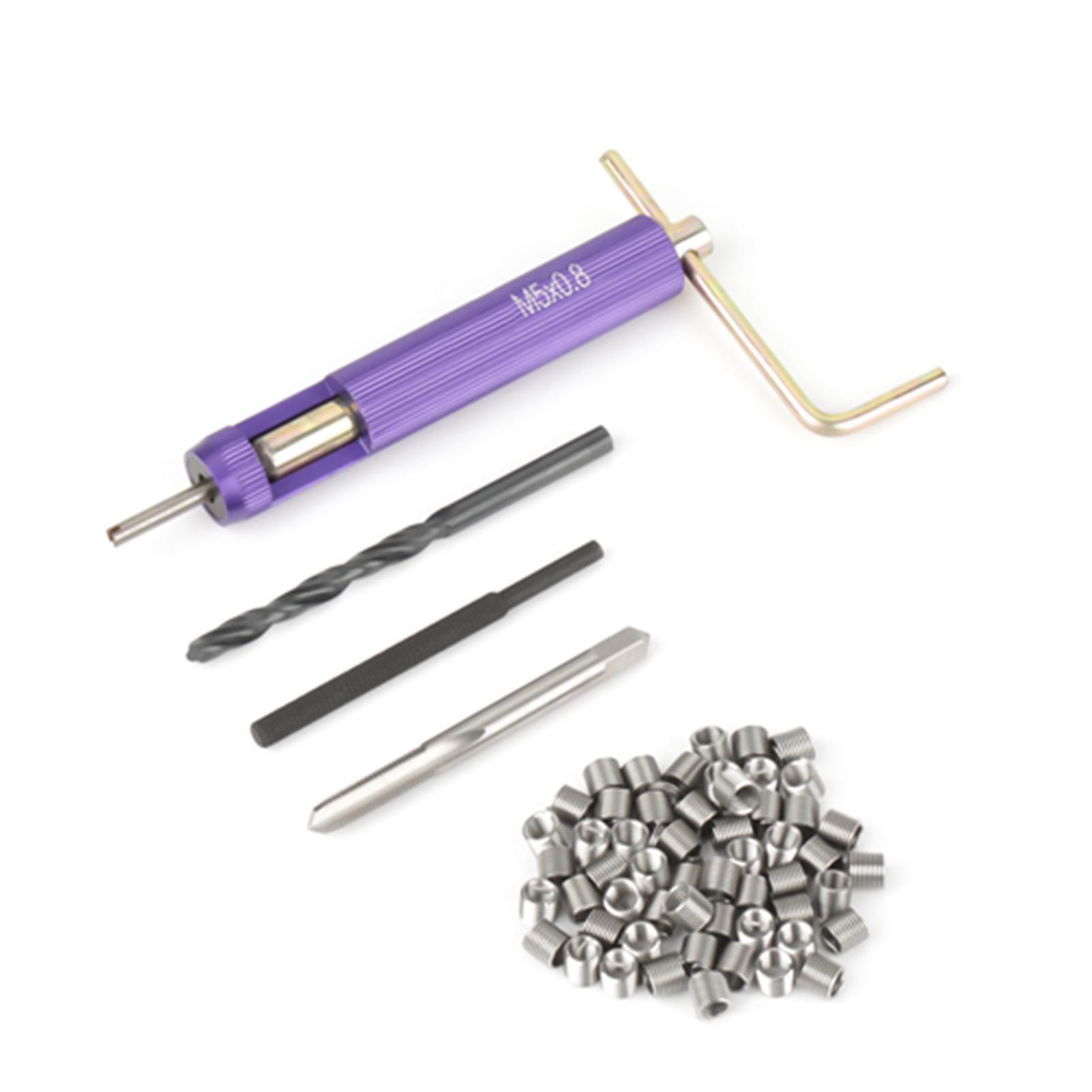 

50pcs Stainless Steel Coiled Wire Helical Screw Thread Inserts M5 x 2D