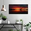 WCIC Ny solnedgång Glöd på floden Solnedgång Landskap Dekorativ målning Konsttyg Hembakgrund Väggdekoration Hängande målning