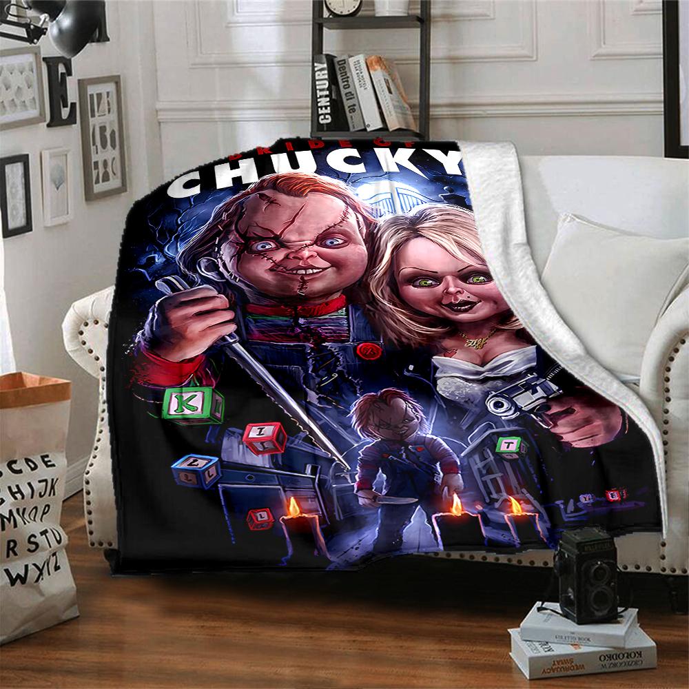 1pc Blanket - CHUCKY Print Design,Lightweight Blanket for Sofa,Bed- Soft &Warm,Gift for All Seasons
