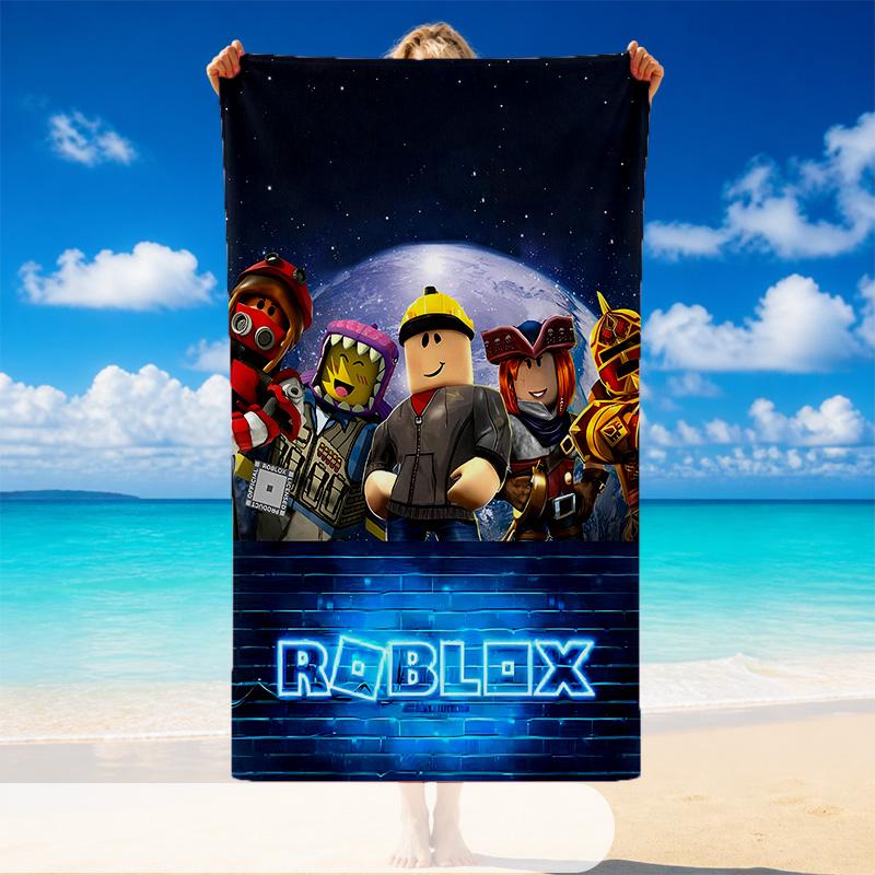 Asciugamano da Spiaggia Asciugatura Rapida Modello Roblox, Asciugamano Leggero Assorbente per Piscina Spiaggia Vacanze
