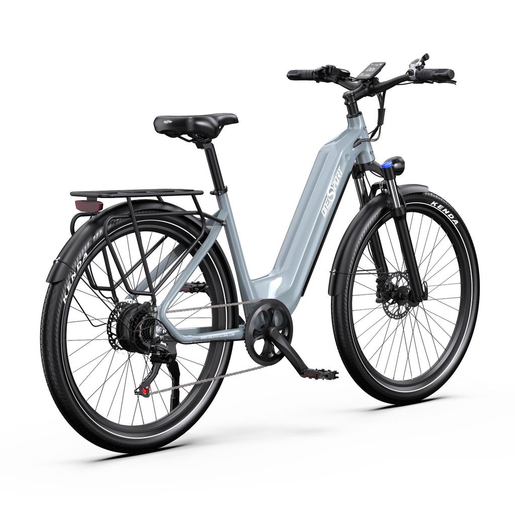 OT05 Bílá/Šedá/Modrá 250W Motor, 36V 18.2AH Baterie, Shimano 7 rychlostí, 27.5*2.25 Palcové Pneumatiky, Maximální Rychlost 25KM/H Elektrické Kolo