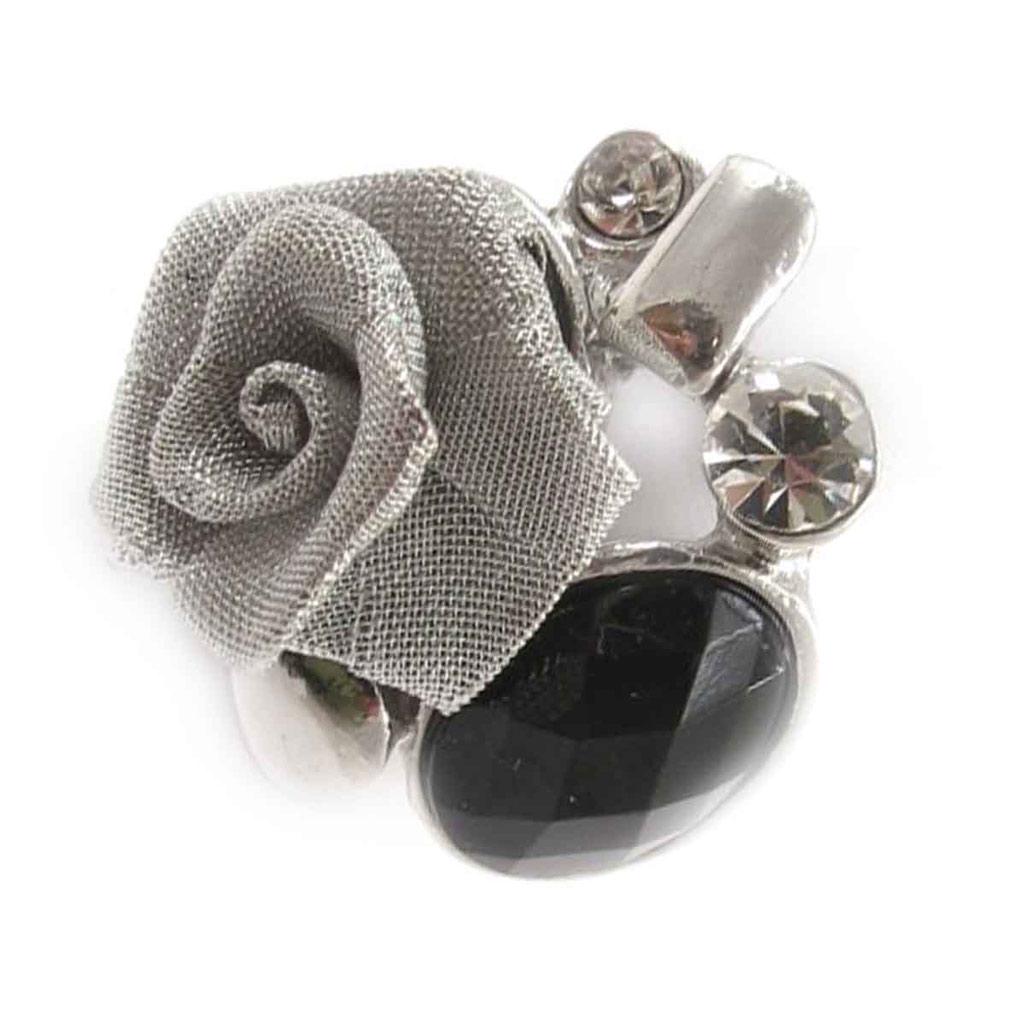 Inel de designer „Scarlett” gri negru