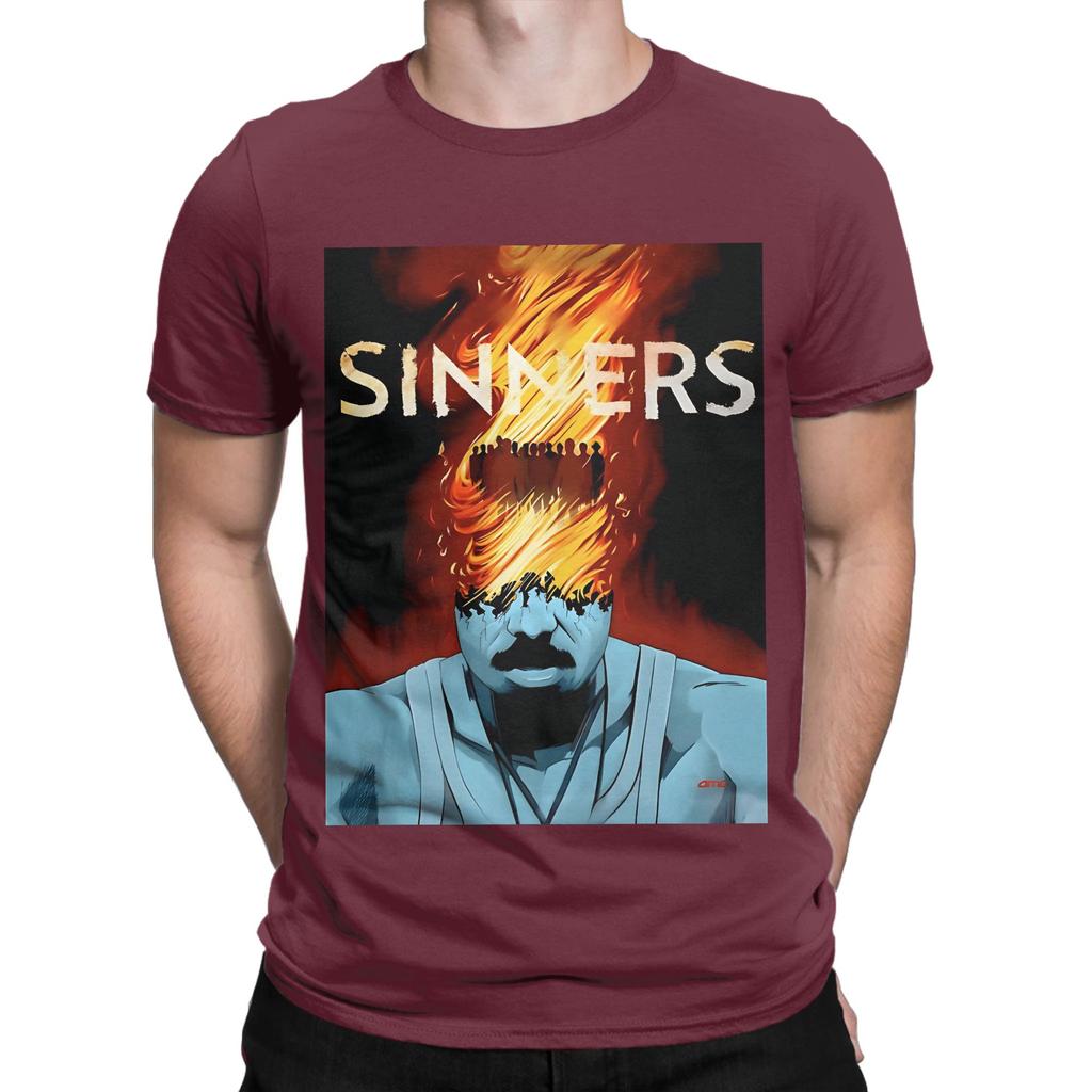Sinners Poster Funny 100 Cotton Tshirt Sinners Tops Tees For Unisex