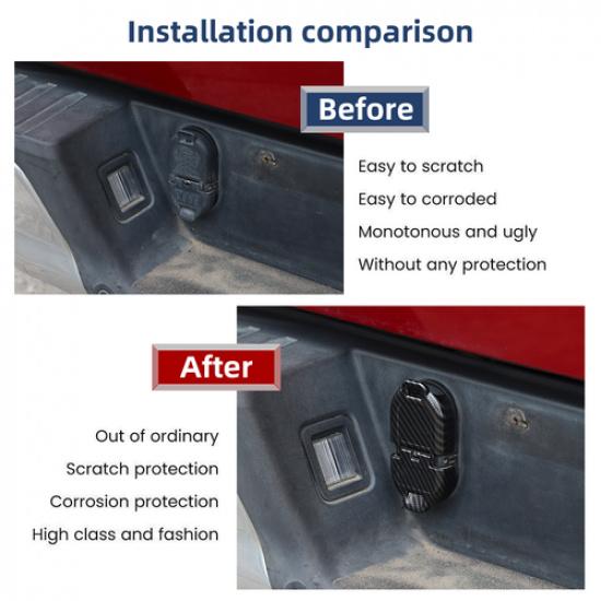 2X Trailer Power Socket Cap Door Trim Cover for Ford F150 RAM Silverado Colorado