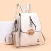 Schoolbag Retro Soft Leather Backpack for Women, 1011 New High-end Casual Commuting Large-capacity Travel Backpack and School Bag