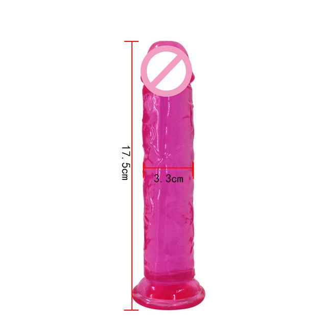 Soft Jelly Dildo Realistic Penis Dick Přísavka Masturbátor Anální Vagina Bod G Sexuální hračky pro dospělé