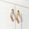 Cross-Border Brass and Leather Cabinet Pull Handle