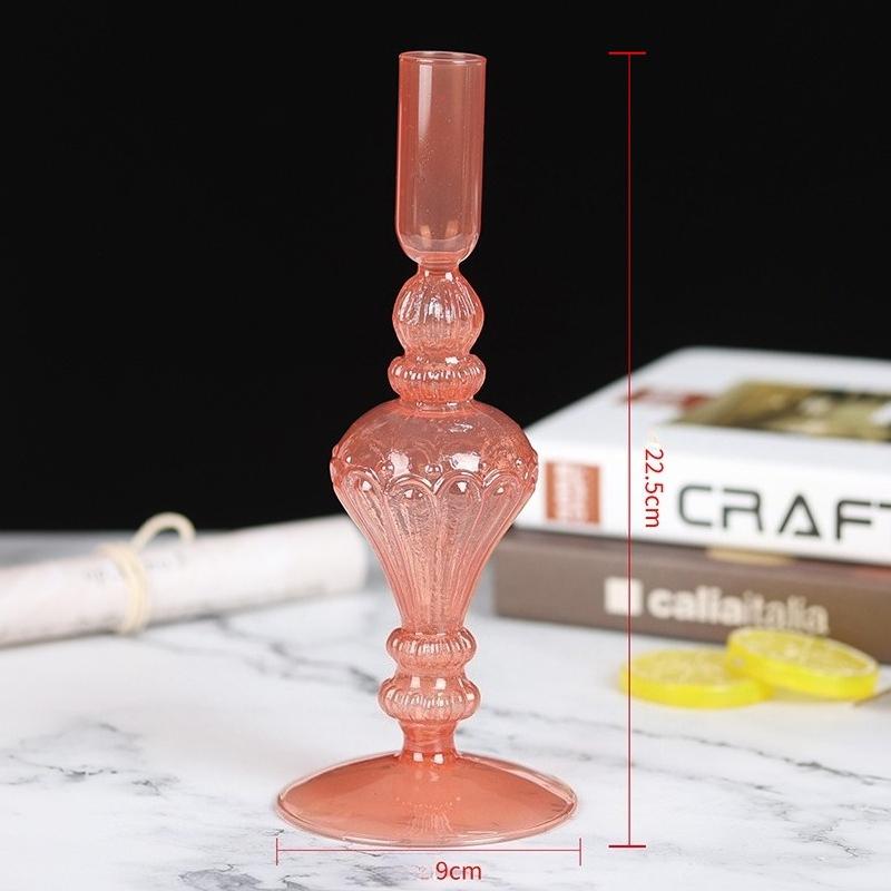 Nordic Simple Glass Candlestick Art Creative Decoration Props Home Furnishings Wedding Table Centerpieces Home Decoration