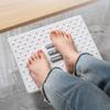 Under Desk Foot Rest Slip Resistant Rocking Foot Stool Ergonomic Office Footrest with Massage Surface for Home White