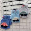 Autumn and Winter Thickened Warm Flip Top Five Finger Cute Writing Half Finger Woolen Gloves for Boys and Girls
