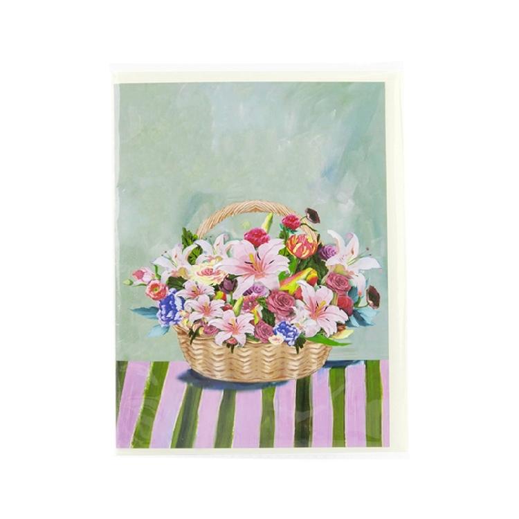 3D Greeting Card with Color Butterfly/Flower Busket Theme Optional for Birthdays, Anniversaries, and Holidays