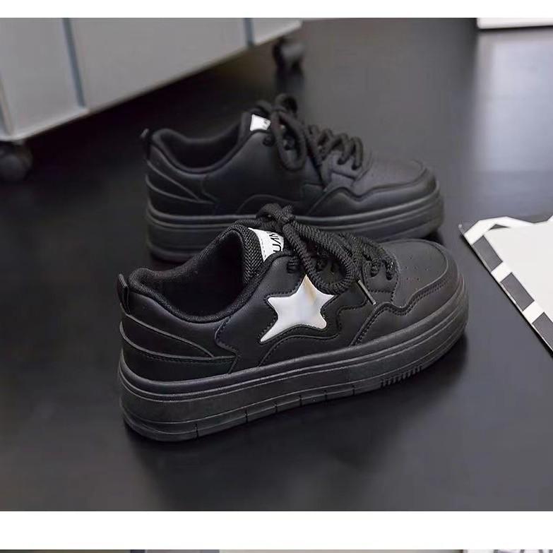 Muffin Thick-soled Star Little White Shoes Women's Korean Spring and Autumn New Versatile Small Sports and Leisure Board Shoes Tide