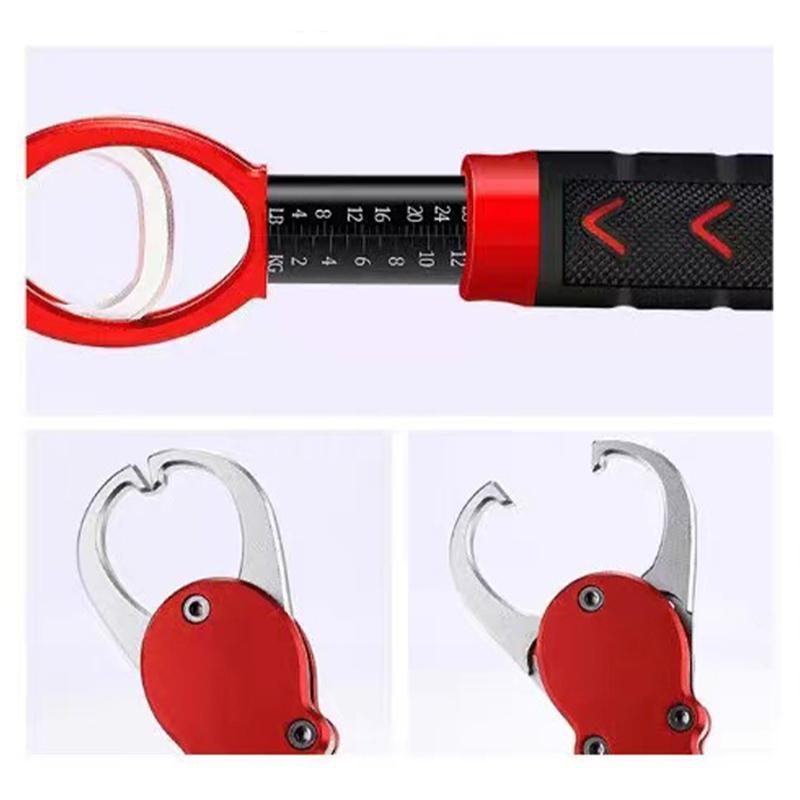 Anti-Rust Fishing Lip Gripper Clamp with Weight Scale Fish Grabber Tool for Beginner Enthusiasts