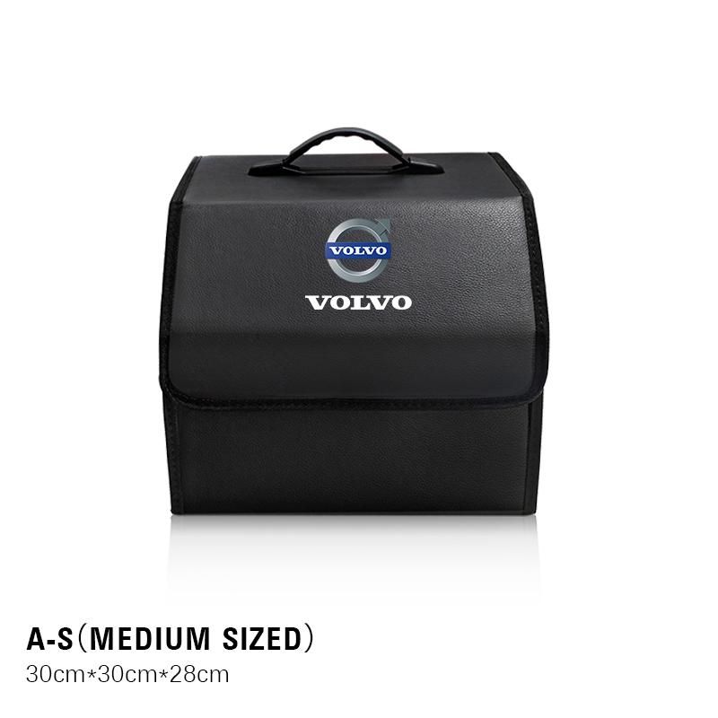 Volvo Car Trunk Leather Storage Box Foldable Auto Organizer Bag For Xc60 Xc90 V40 V60 S60 V50 V90 S80 C40 XC40 V70 XC70 C30 C70