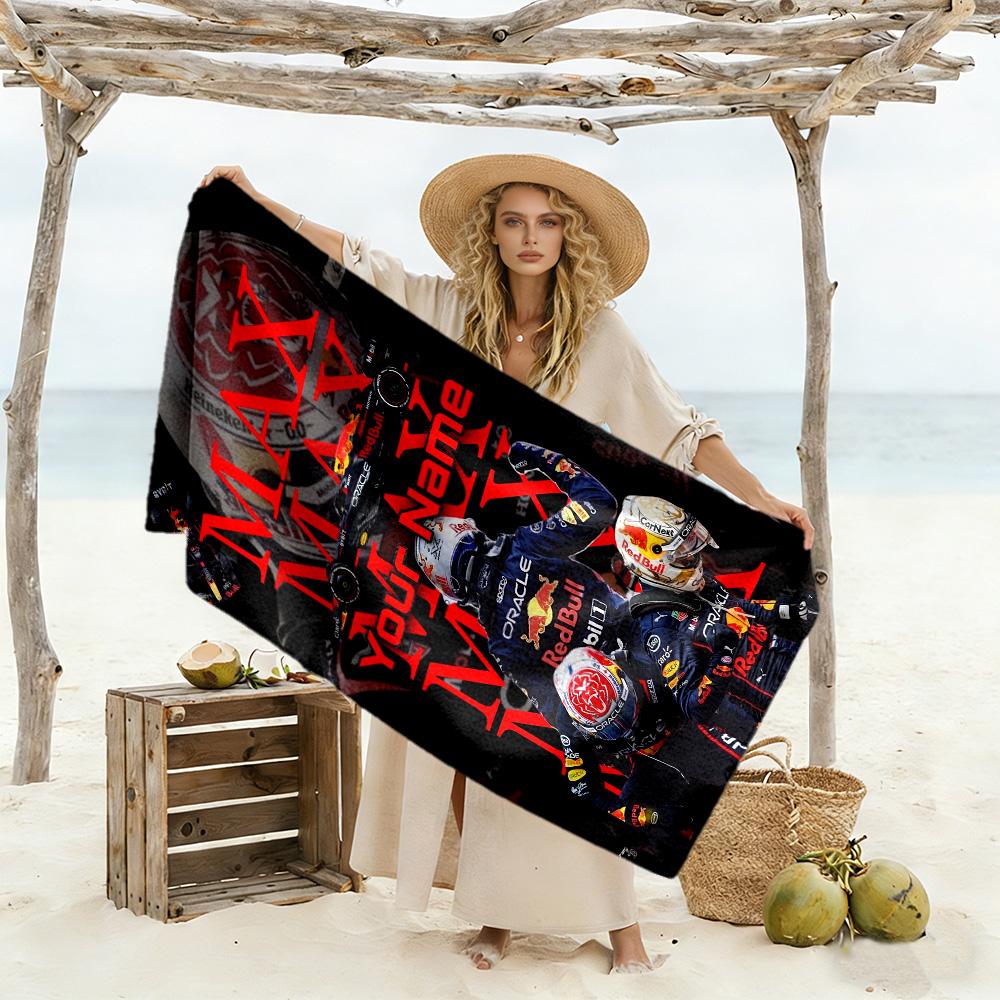 Oracle Bull Customizable Name Beach Towel Super Soft & Absorbent Suitable for Swimming Gym Camping Yoga Vacation