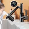 Bathroom Digital Display Faucet Adjustable Water Outlet Faucet Horizontal Swing Arms LED Display Multifunctional Stream Sprayer