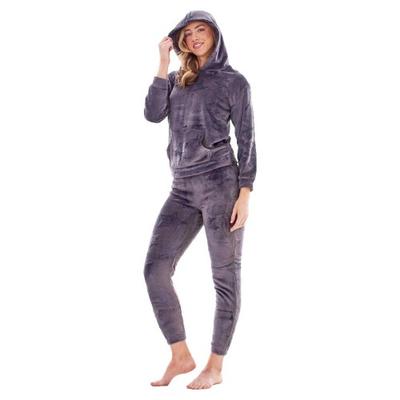 Keanu Kadın/Bayan Yıldız Polar Kabartmalı Uzun Pijama Takımı