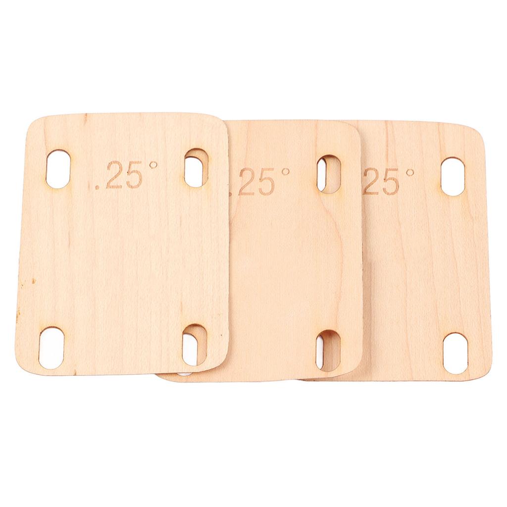 Electric Guitar Neck Shim Maple Wood Neck Shim Spacer Instrument Accessory for Replacement 3pcs