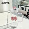 400mL Elegant Butterfly-Decorated Glass Tumbler with Straw & Handle - Reusable Freezer-Safe Water Cup for Coffee Juice Milk