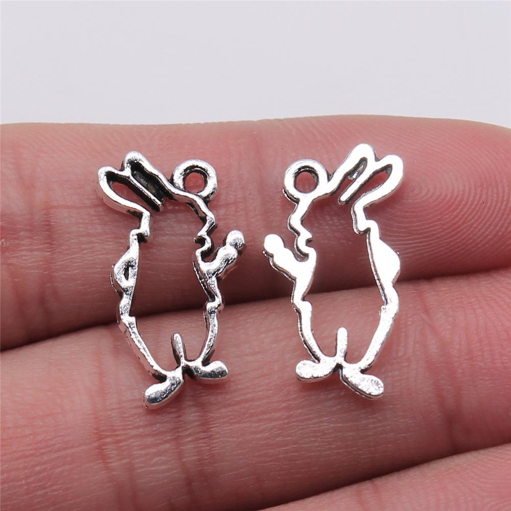 20pcs Cute Animal Rabbit Bunny Charms For Jewelry Making Pendants Jewelry Making DIY Handmade Craft